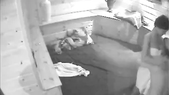 hidden russian very sexy wife with husband in sauna  Beautiful couple  russian