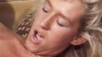 real incest scene: a family of two girls with tight blonde curls making taboo porn.