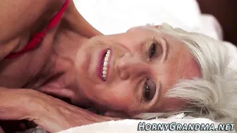 Sperm mouthed granny fuck
