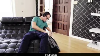FILF - Lily Lane catches Stepson jerking off to his stepmom