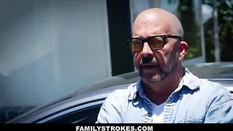 FamilyStrokes - Curvy Stepdaughter (Demi Lopez) Fucks StepDad on His Day