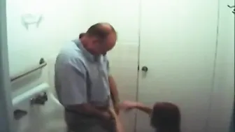 d. gives dad a blowjob in restaurant