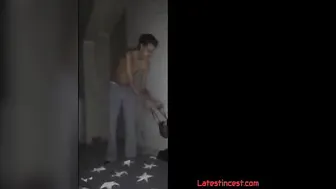Bro fucking sister alone at night