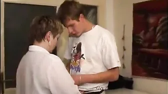 Fat Russian Granny Fucking With a Boy