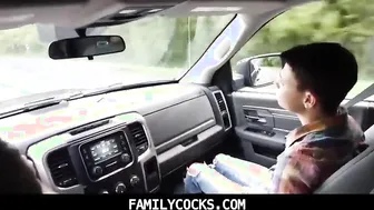 bareback fucking in nature between dad and s. familycocks com