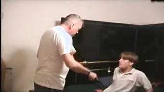 daddy's boy caught  smoking